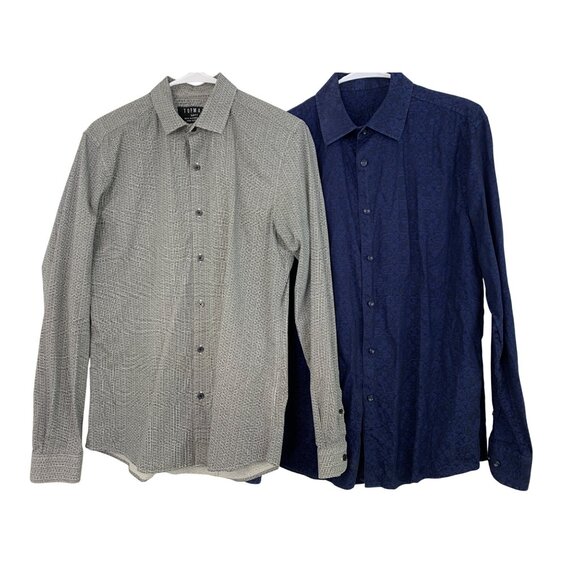 Lot Of Two Mens Button-Up Shirts Tasso Elba & Topman Medium GUC 8883 - Picture 13 of 13